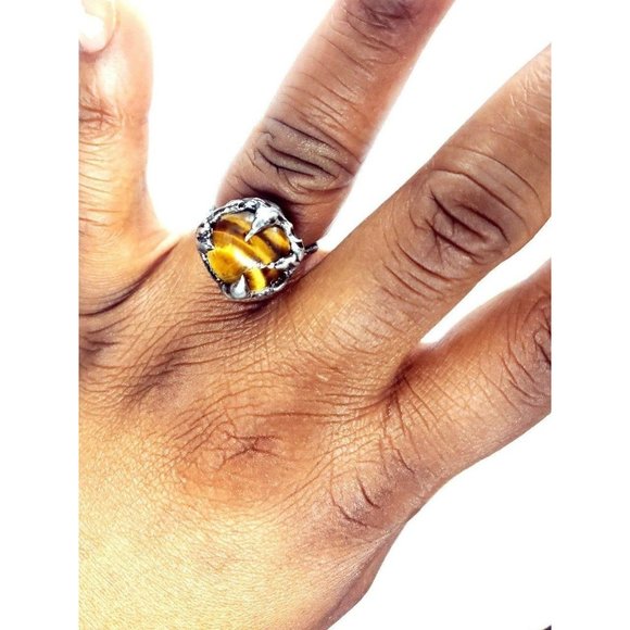 Tigers eye crystal Ring size 8 - Picture 11 of 12